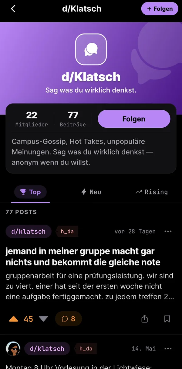 Ein Subdigga in der Digga App